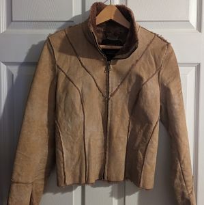 Guess Genuine Leather Jacket - Size - S
